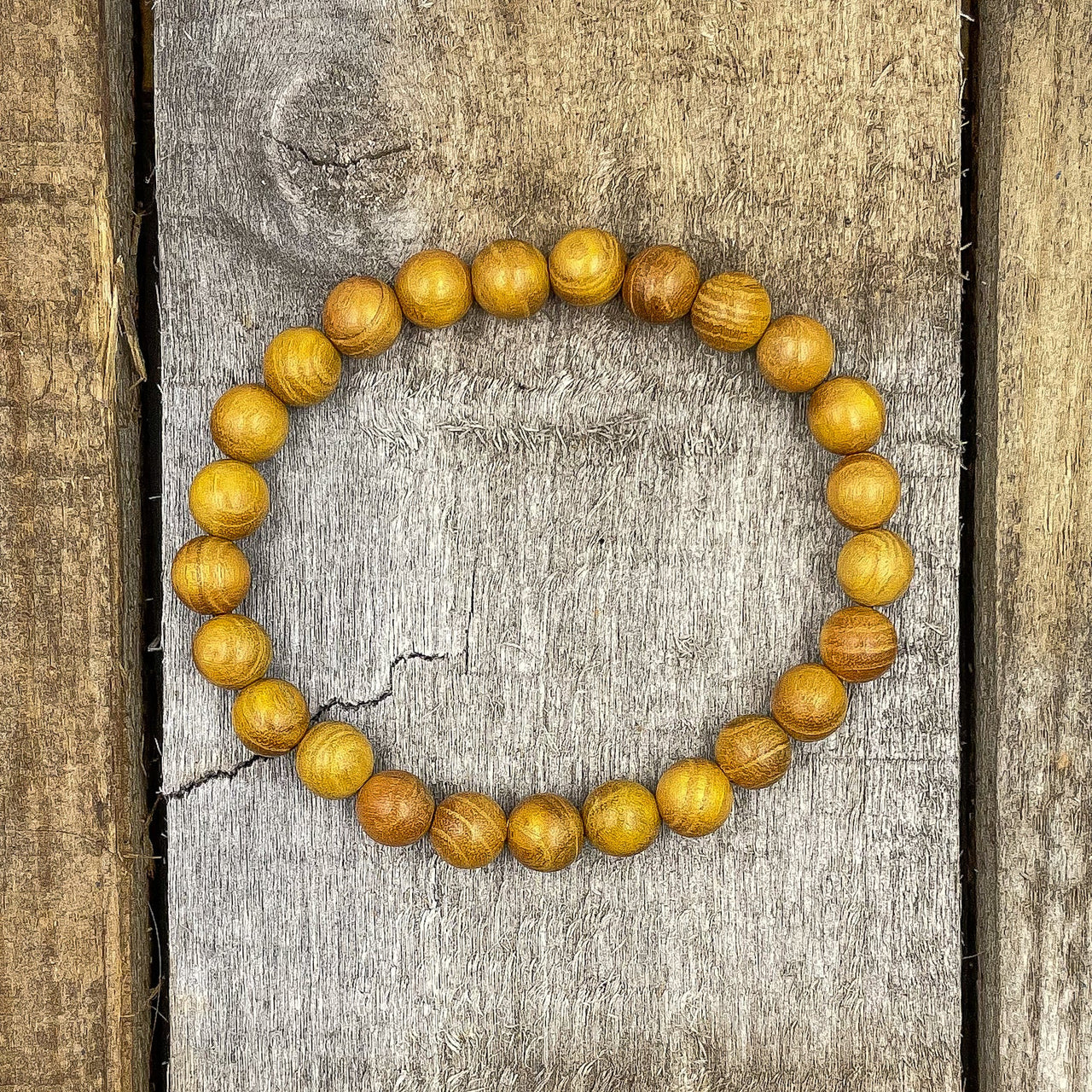 Union - Yellow Sandalwood Mala Beaded Bracelet -