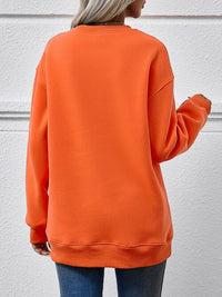 Thumbnail for Graphic Round Neck Dropped Shoulder Sweatshirt - T - 9 COLORS -