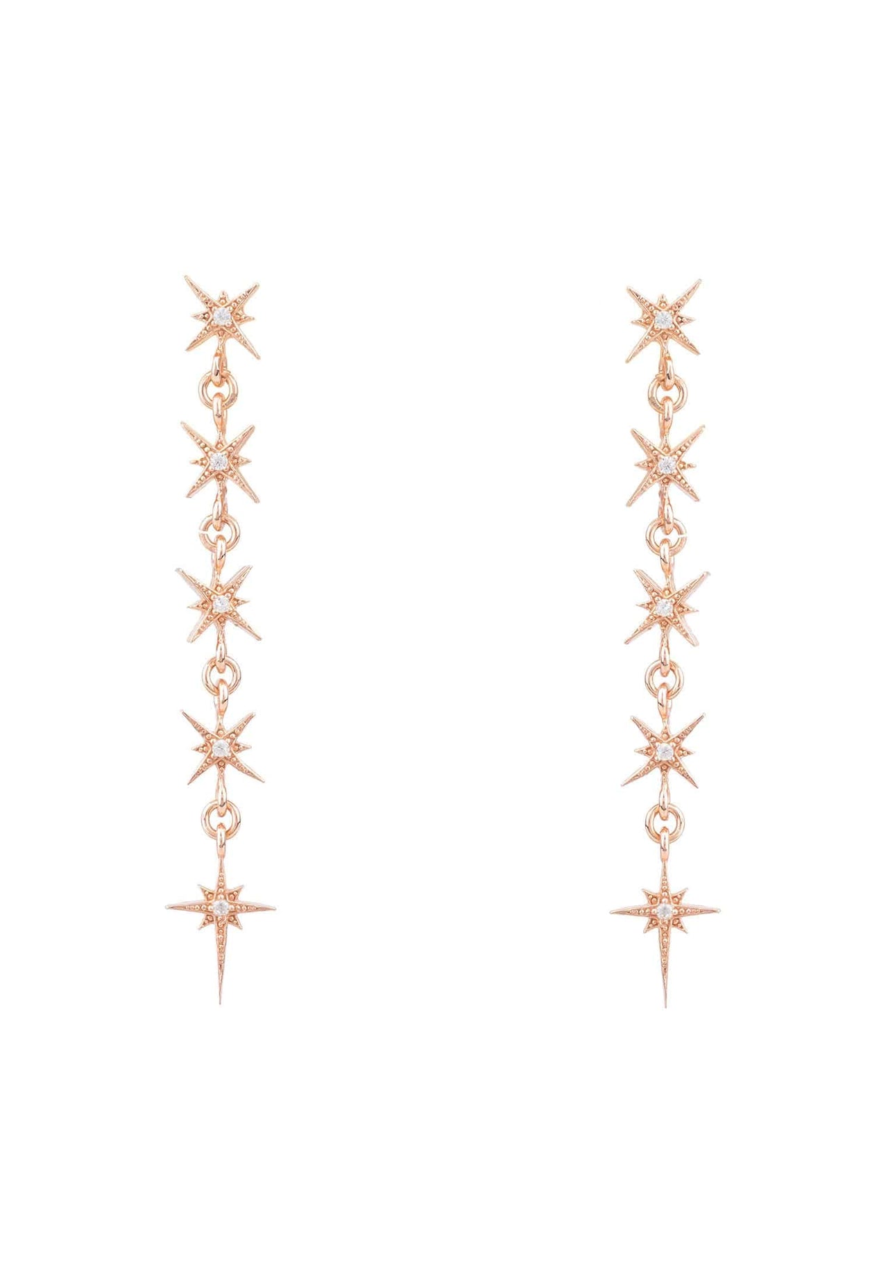 LATELITA - Star Burst 5 Drops Earrings Rosegold -