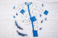 Thumbnail for Eclipse Kids - Blue Jays - Long Sleeve Zipper Sleep Romper -