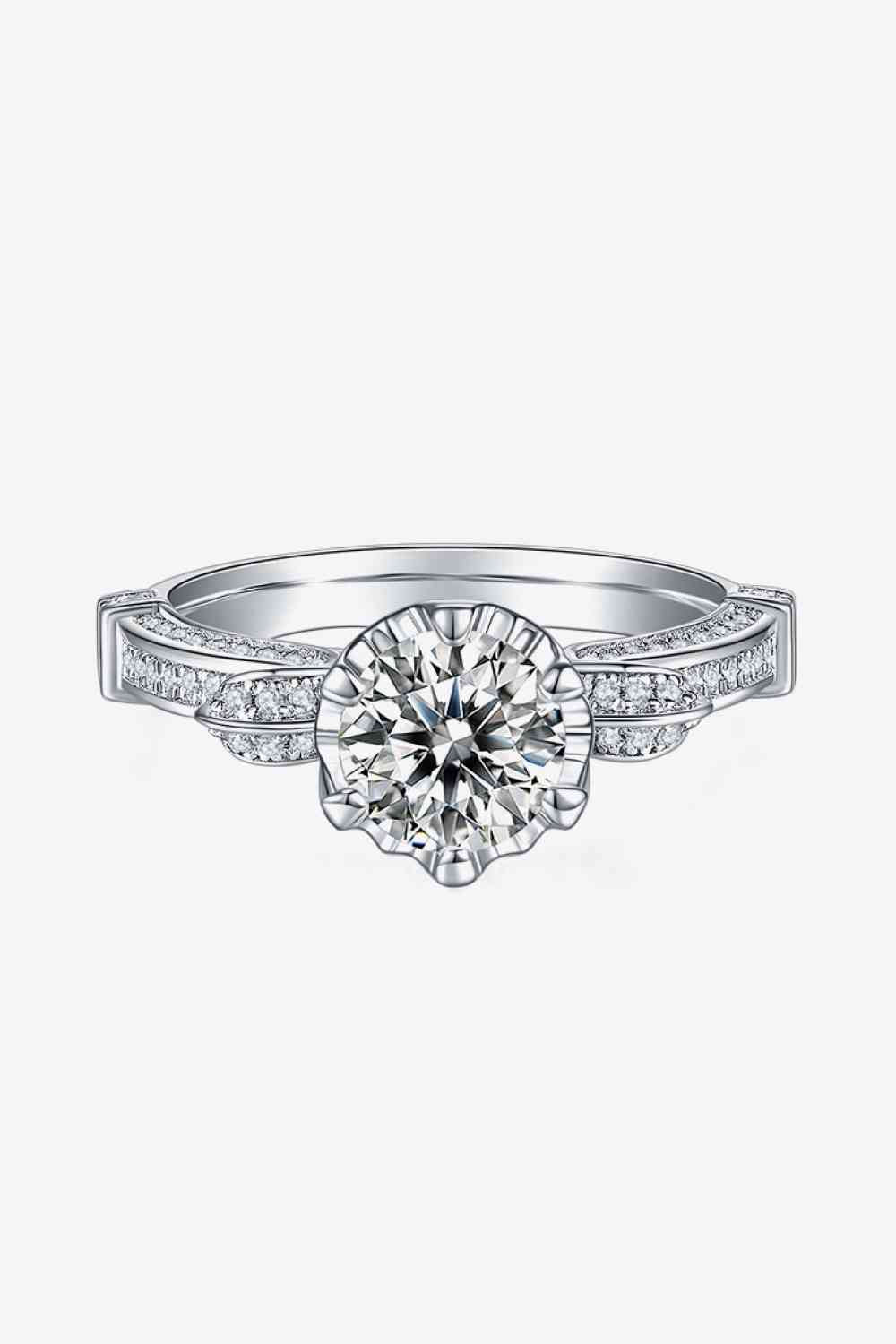 Adored 1 Carat Moissanite 925 Sterling Silver Ring