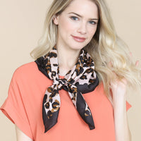 Thumbnail for Riah Fashion - Beige Leopard Pattern Scarf -