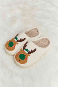 Thumbnail for Melody Rudolph Print Plush Slide Slippers - T - 2 COLORS -