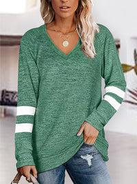 Thumbnail for V-Neck Raglan Sleeve T-Shirt - T - 4 COLORS -