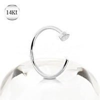 Thumbnail for 14Kt White Gold Nose Hoop Ring -