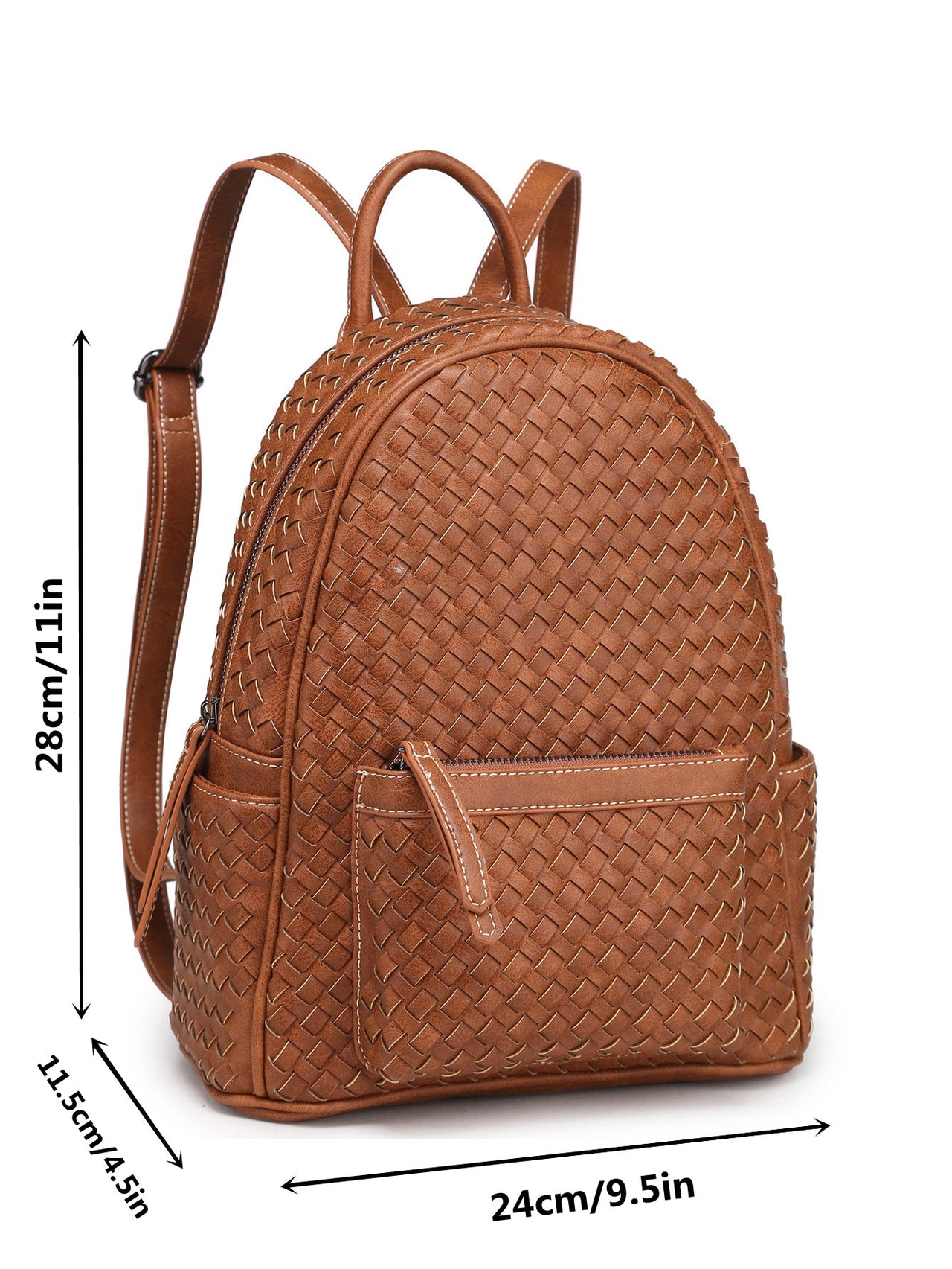 Shomico - Woven Backpack Purse for Women - Camel - 1 COLOR -