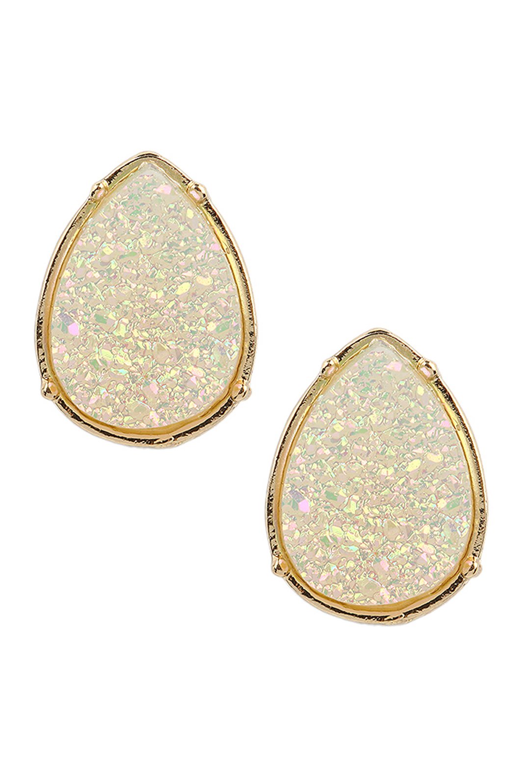 Druzy Teardrop Post Earrings - 17 COLORS -