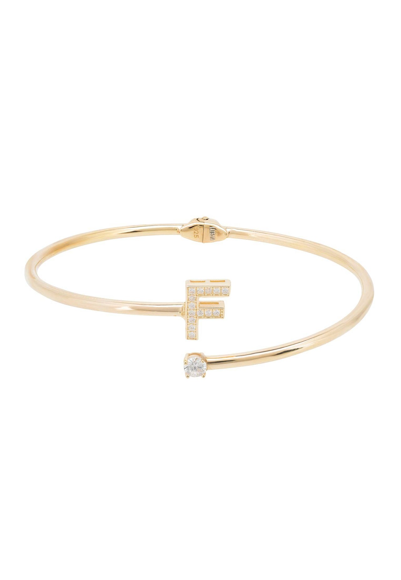 Initial Bangle Gold F -