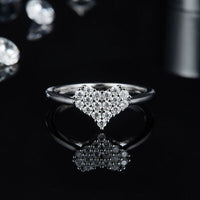 Thumbnail for Moissanite 925 Sterling Silver Heart Ring