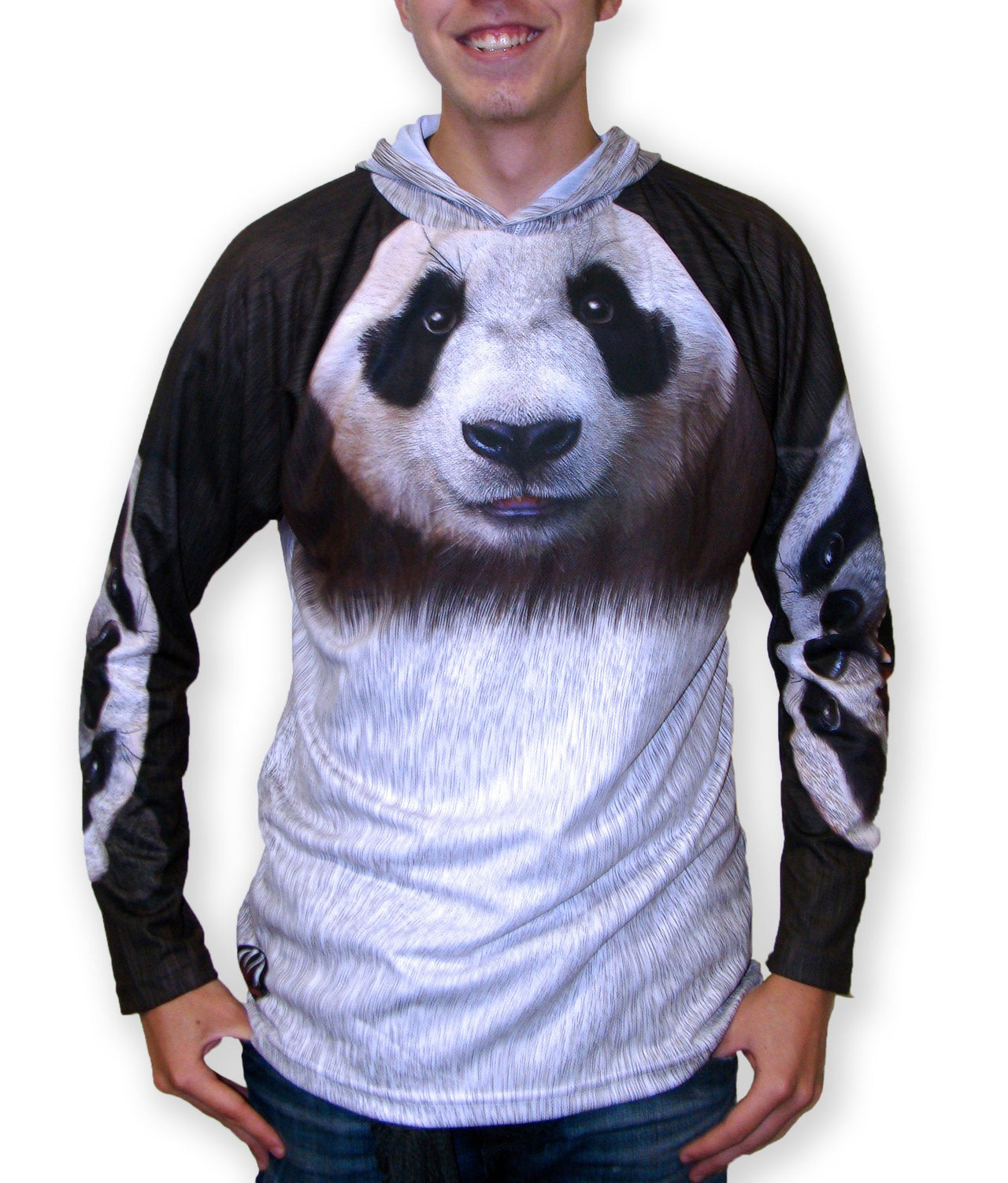 Mouthman - PANDA BEAR Hoodie Sport Shirt - ADULT SIZES AVAILABLE! - 12 SIZES -