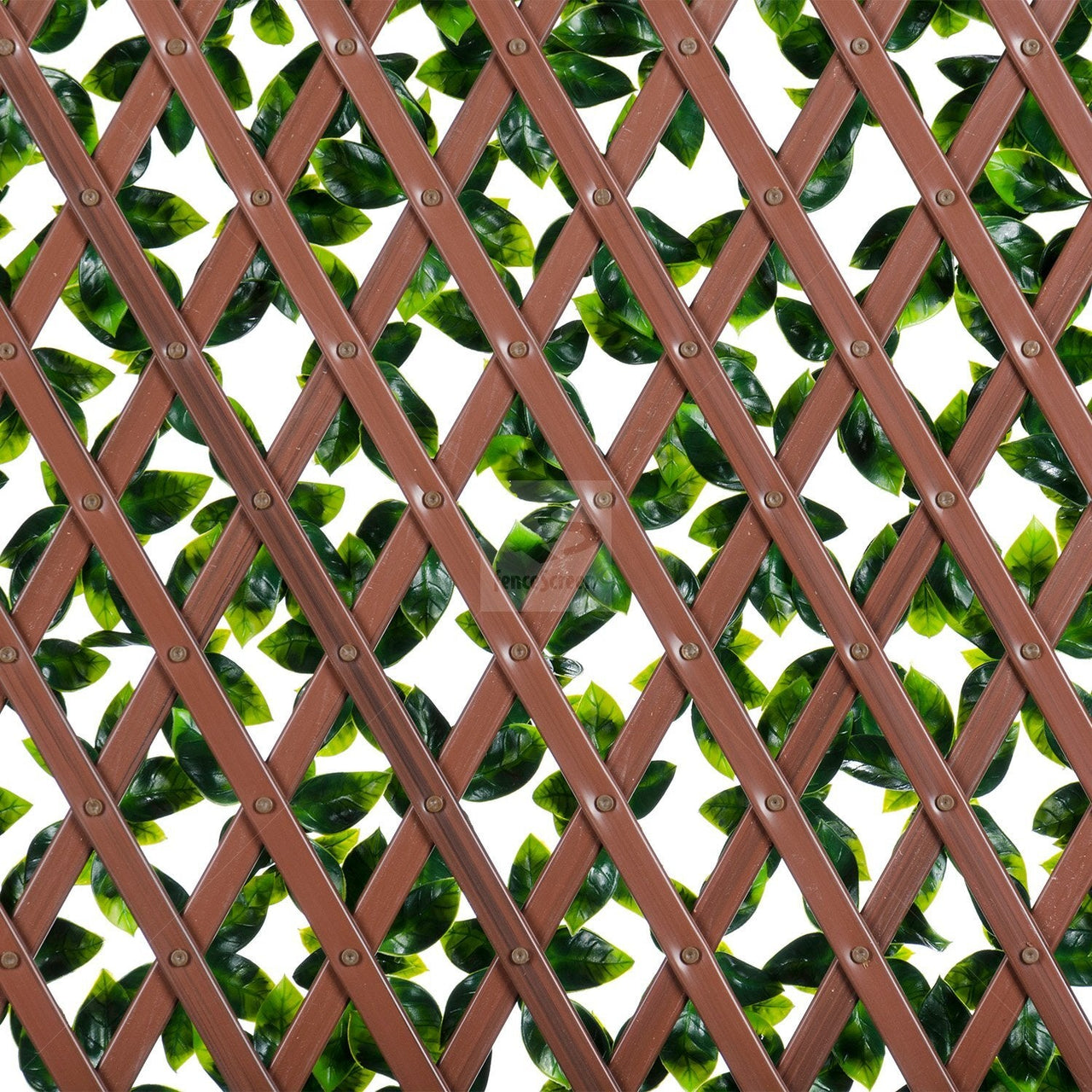 Expandable Faux Green Ligustrum Ficus Trellis Privacy Fence (Variable Size) UV Resistant -