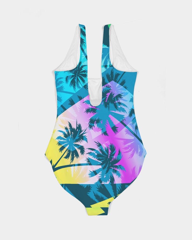 FYC - Women's FYC Palm Fun Days Padded UPF 50 One-Piece Swimsuit - 1 COLOR / PATTERN -