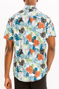 Thumbnail for WEIV - Digital Print Hawaiian Short Sleeve Shirt -