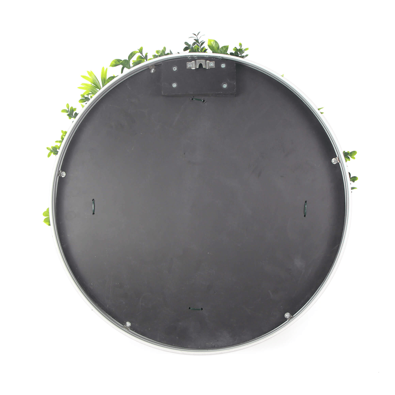 Luxury Artificial Green Wall Disc 20" White Frame UV Resistant