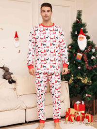 Thumbnail for MEN Full Size Reindeer Print Top and Pants Set - T -