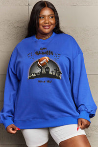 Thumbnail for Simply Love Full Size HAPPY HALLOWEEN Graphic Sweatshirt - SIZES S THRU 3XL - T - 6 COLORS -