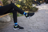 Thumbnail for Men's Bluebird Stripe Socks - 1 COLOR -