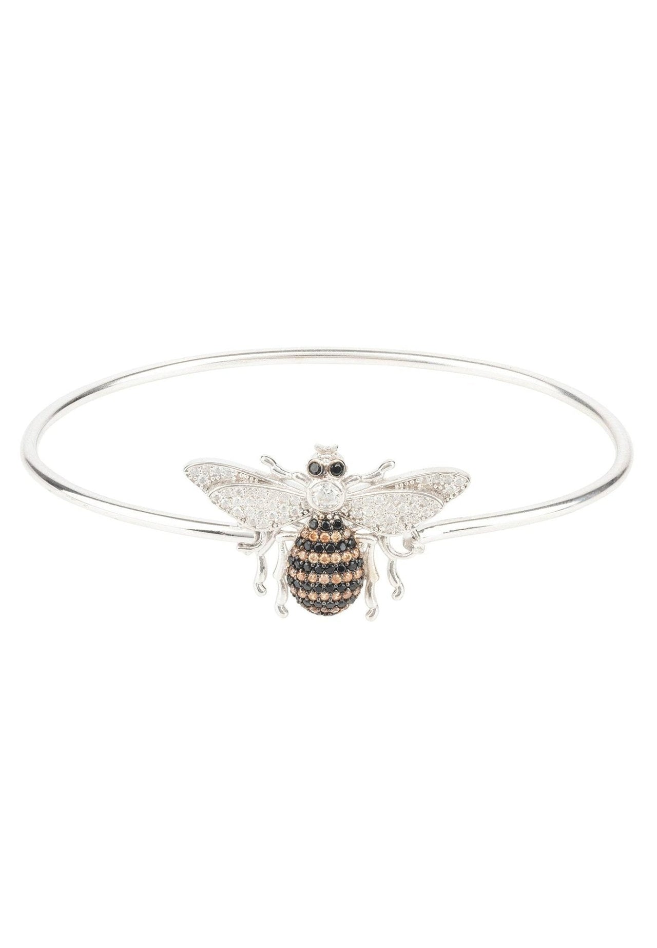 LATELITA - Honey Bee Bangle Bracelet Silver -