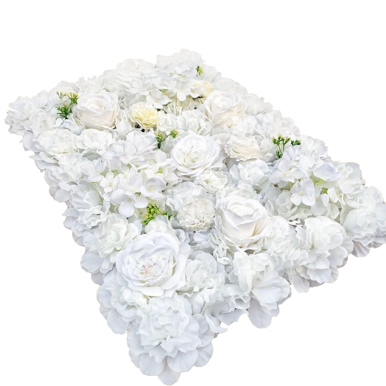 Artificial Flower Wall Backdrop Panel 40cm X 60cm Mixed Whites -