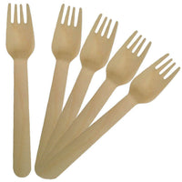 Thumbnail for Wooden Disposable sporks - bio degradable - Made from birchwood -