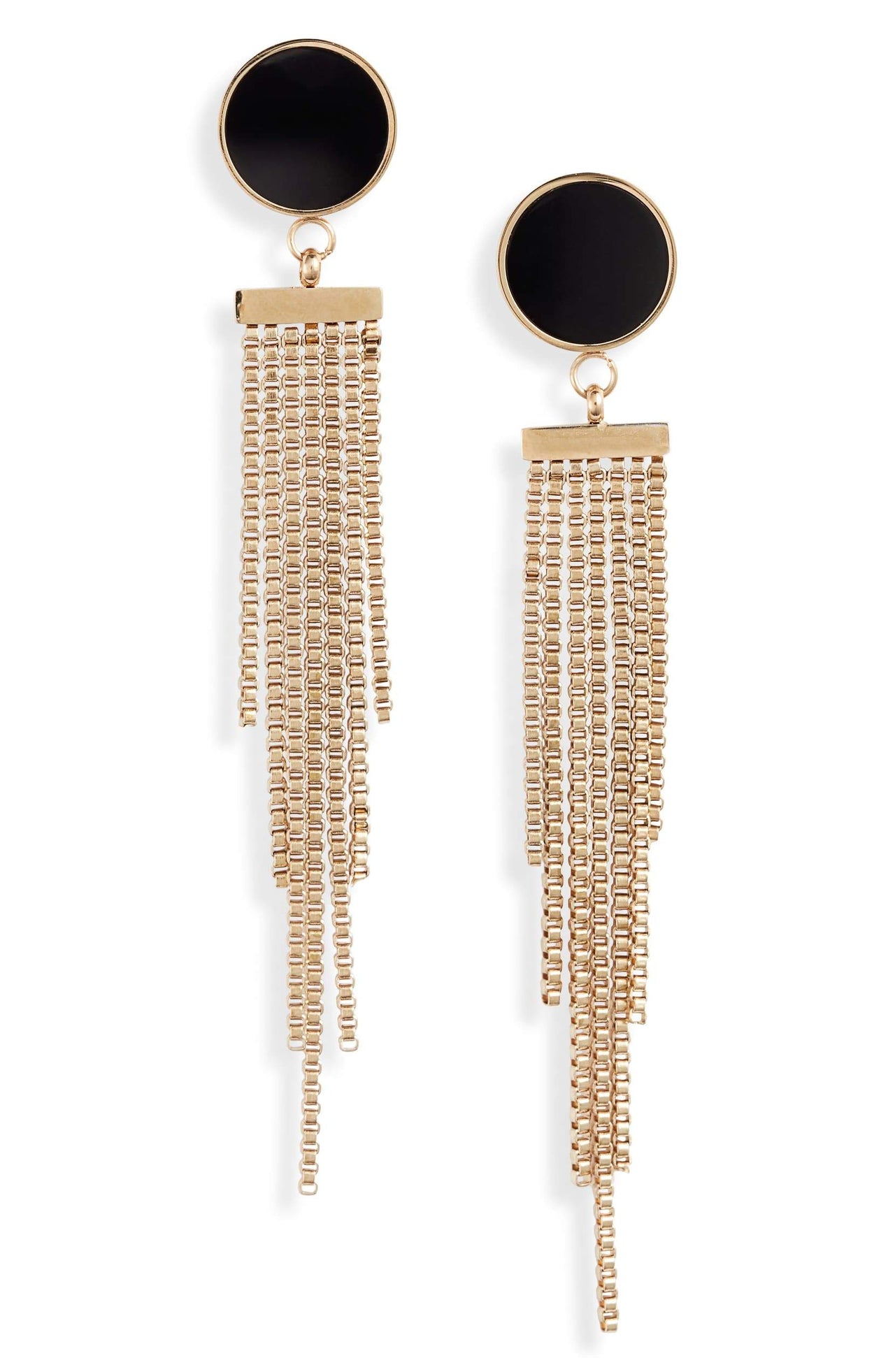 Knotty - Deco Chain Tiered Drop Earrings - 2 FINISHES -