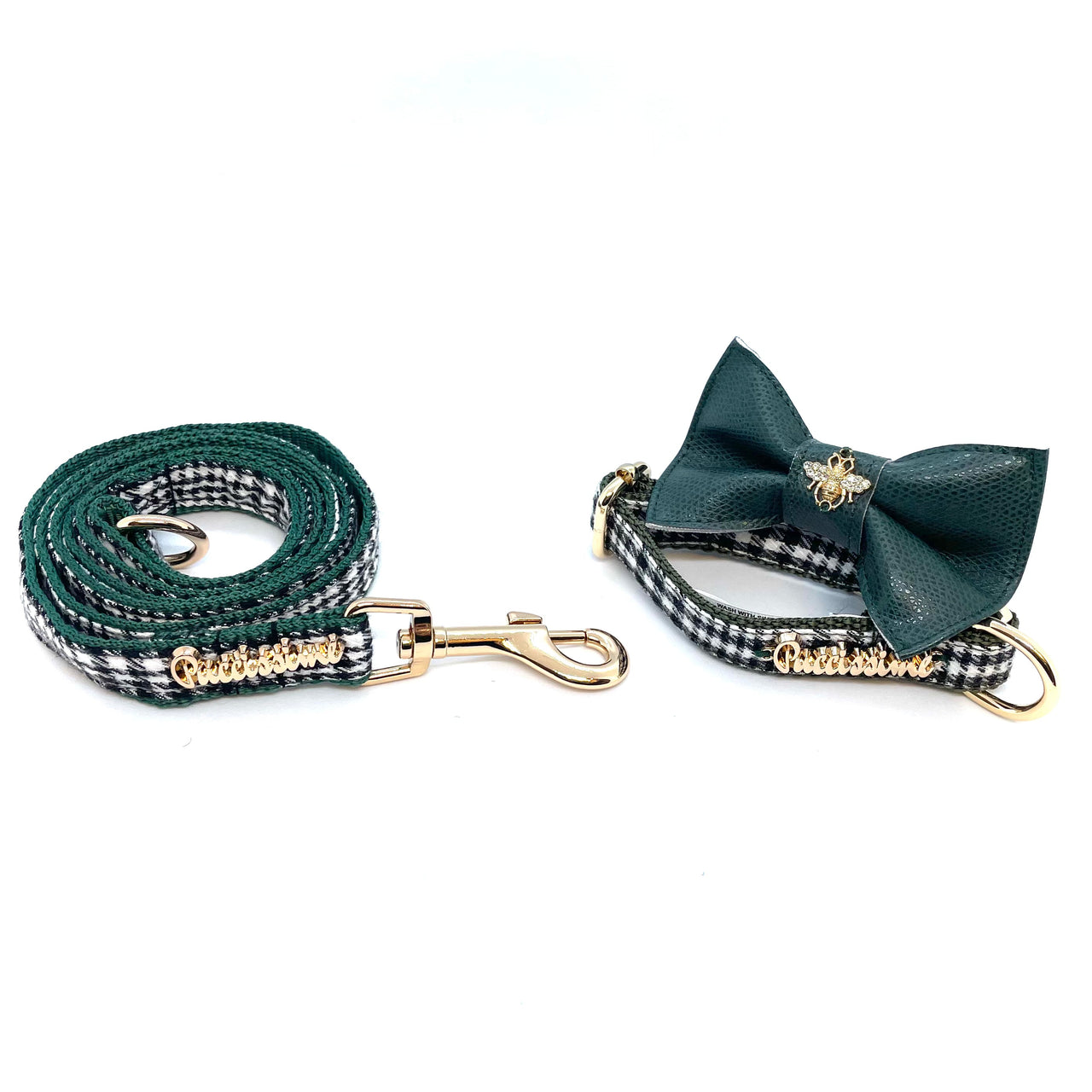 Puccissime - Fern Collar and Leash Set - 3 PCS. - 3 SIZES -