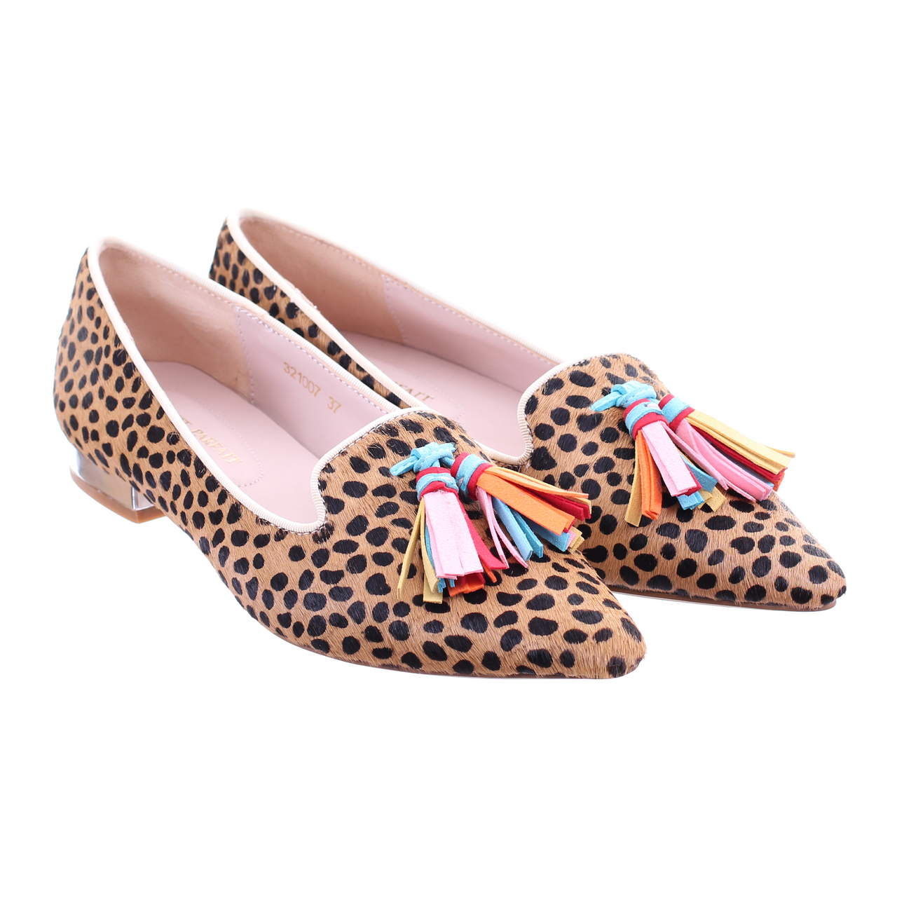 Leopard Print Pointed Toe Ballerina