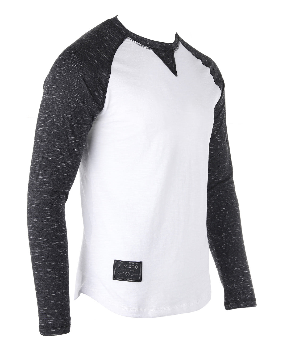 Men Athletic Fit Baseball Retro Contrast Long Sleeve Raglan T-Shirt - 1 COLOR -