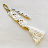 Thumbnail for Macrame Beloved Boho Key Chain - 7.5