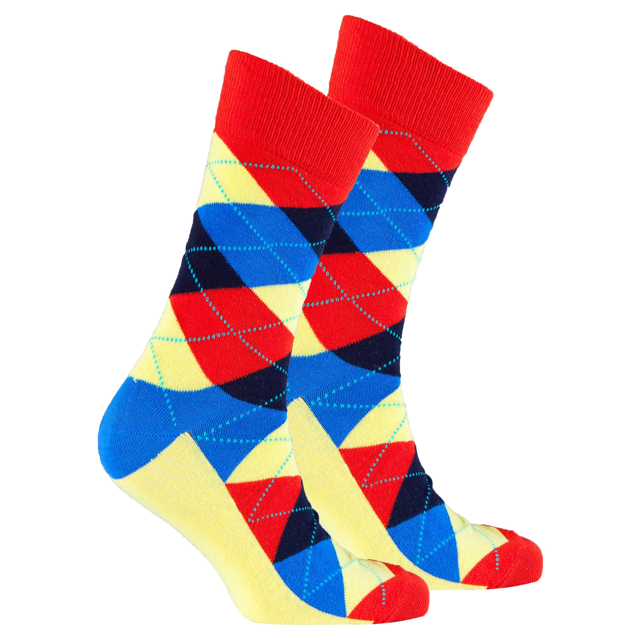 Men's Flame Argyle Socks - 1 COLOR -