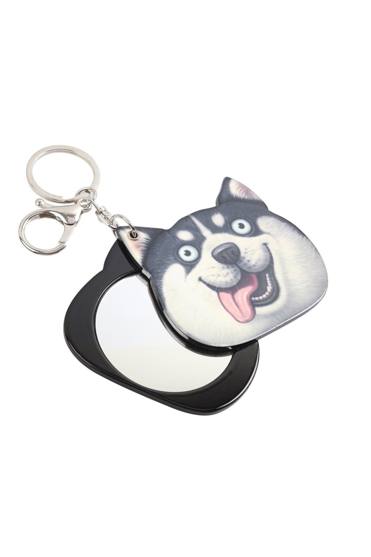 Riah Fashion - Cute Fat Dog With Mirror Keychain -