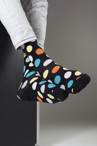 Thumbnail for Men's Mixed Black Dot Socks - 1 COLOR -