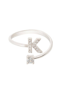 Thumbnail for Initial Ring Silver K -