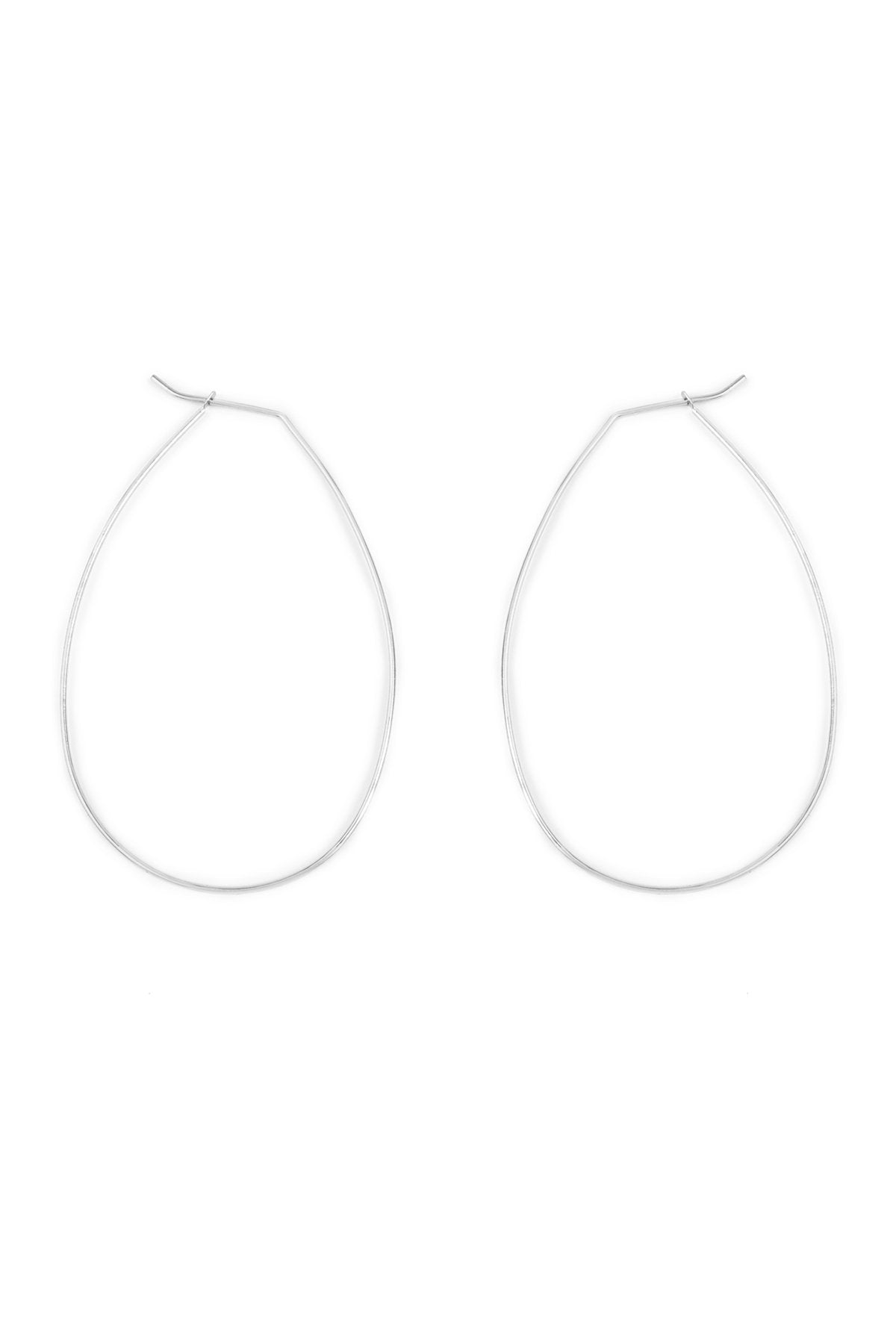 Large Teardrop Brass Earrings - 3 FINISHES -