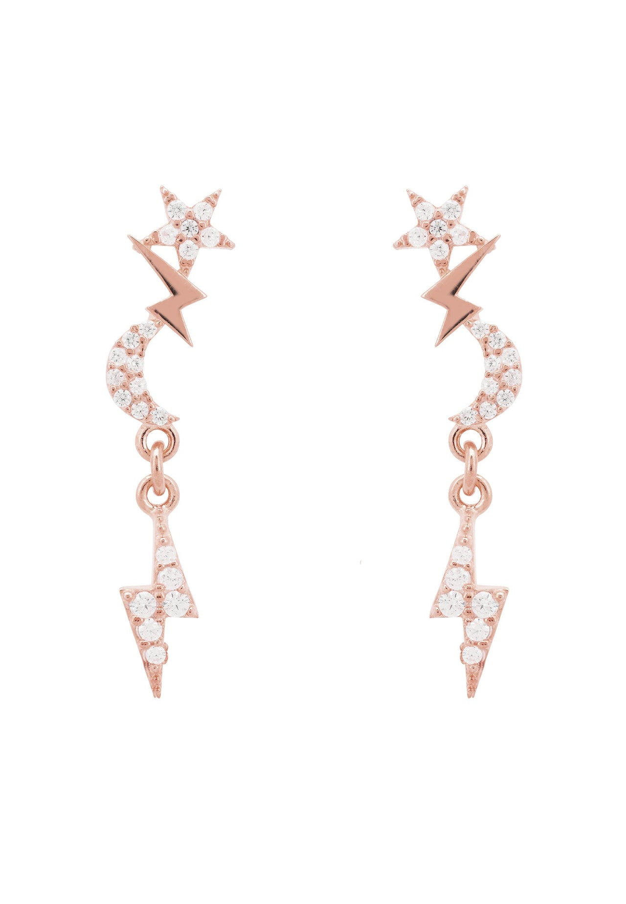 LATELITA - Galaxy Earrings Rosegold -