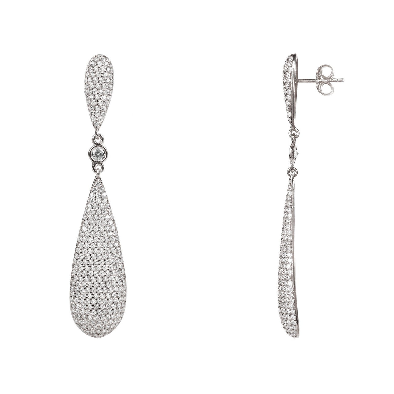 LATELITA - Coco`s Long Drop Earrings Silver -