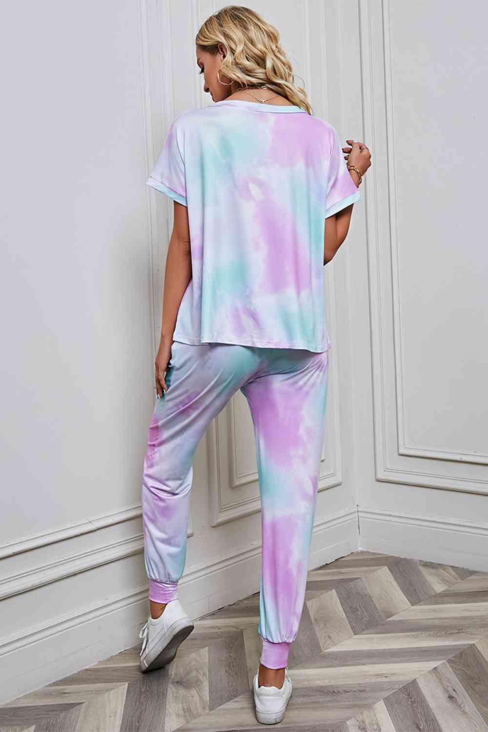 Tie-Dye Top and Pants Set - 2 PCS. - T - 5 TIE DYE COLORS -