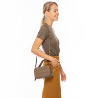 Thumbnail for Leather Crossbody Bag Mocha Brown -