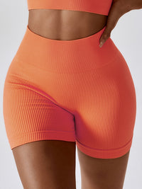 Thumbnail for Wide Waistband Slim Fit Sports Shorts - T - 6 COLORS -