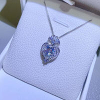 Thumbnail for 3 Carat Moissanite 925 Sterling Silver Heart Pendant Necklace