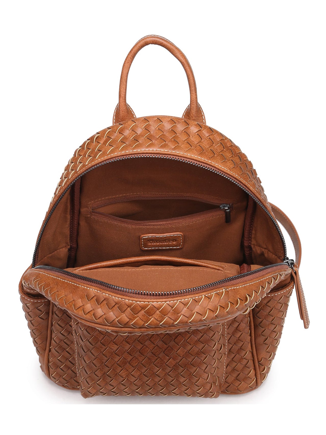 Shomico - Woven Backpack Purse for Women - Camel - 1 COLOR -