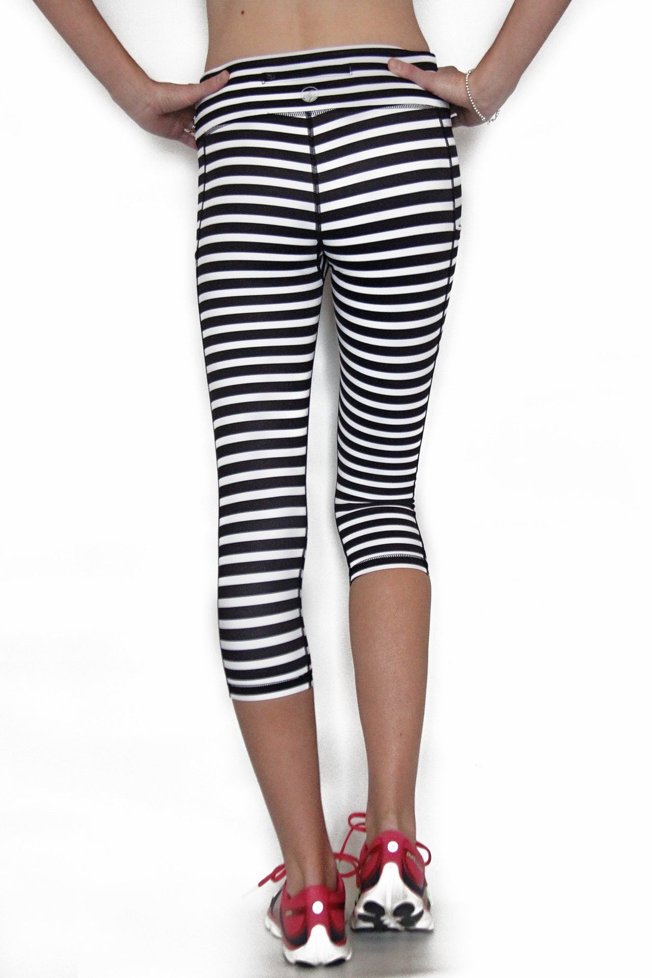 Belcorva - Black and White Stripe - Pocket Capri - 1 COLOR -