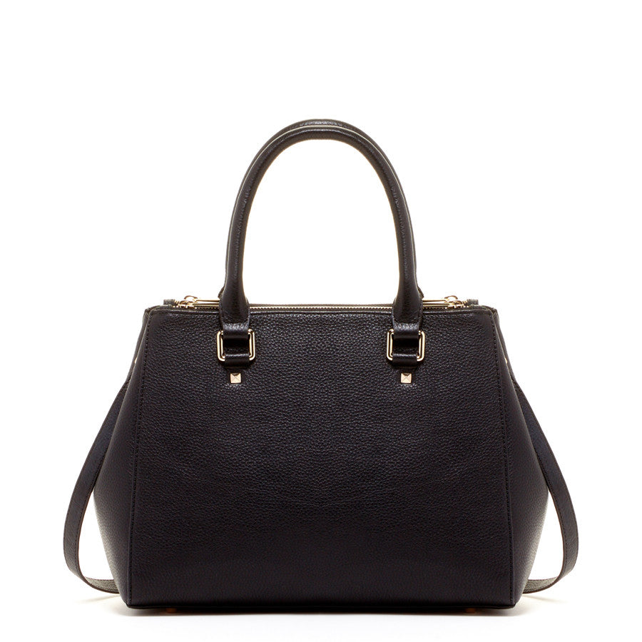 Leather Satchel Bag Black -