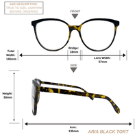 Thumbnail for Aria | Black Tortoise | Blue Light Blocking Glasses - 1 COLOR -