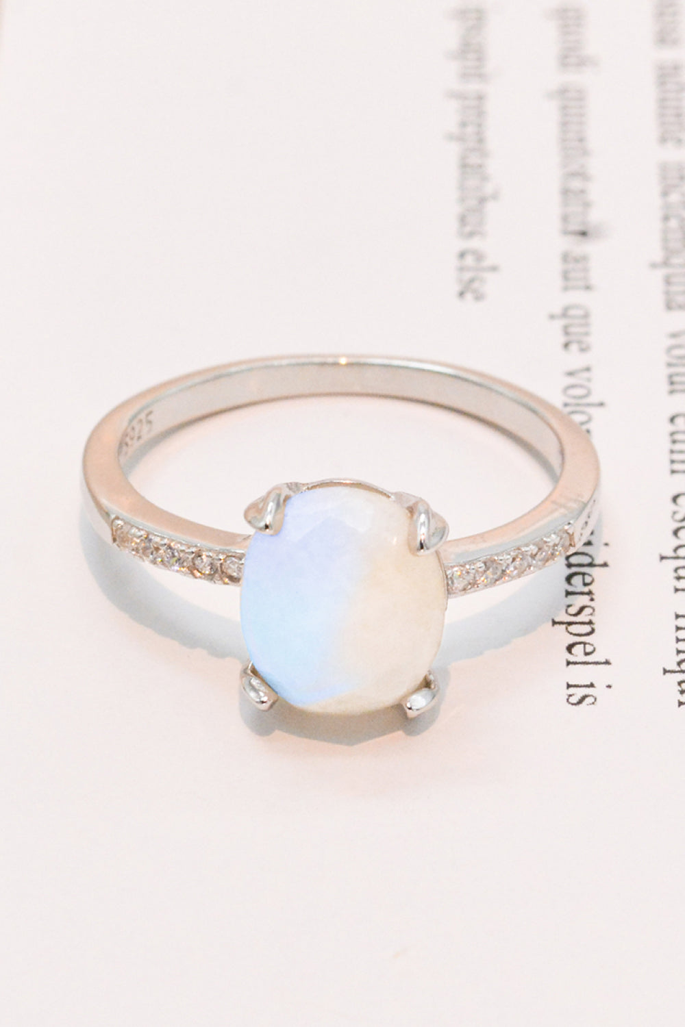 Get A Move On Moonstone Ring - T - SIZES 6 THRU 9 - 2 FINISHES -