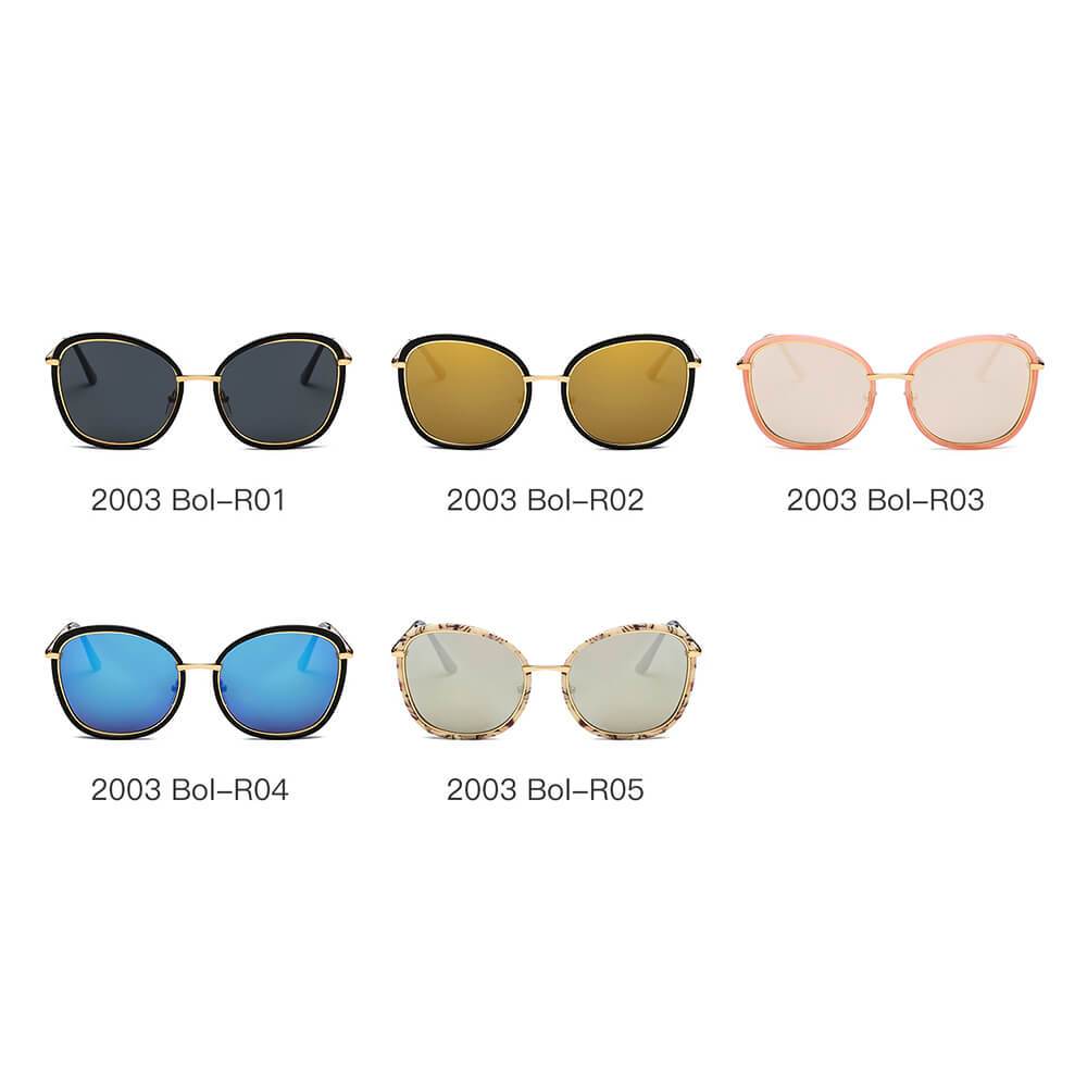 Brookville | S2003 - Women Round Cat Eye Oversize Sunglasses - 5 COLORS -