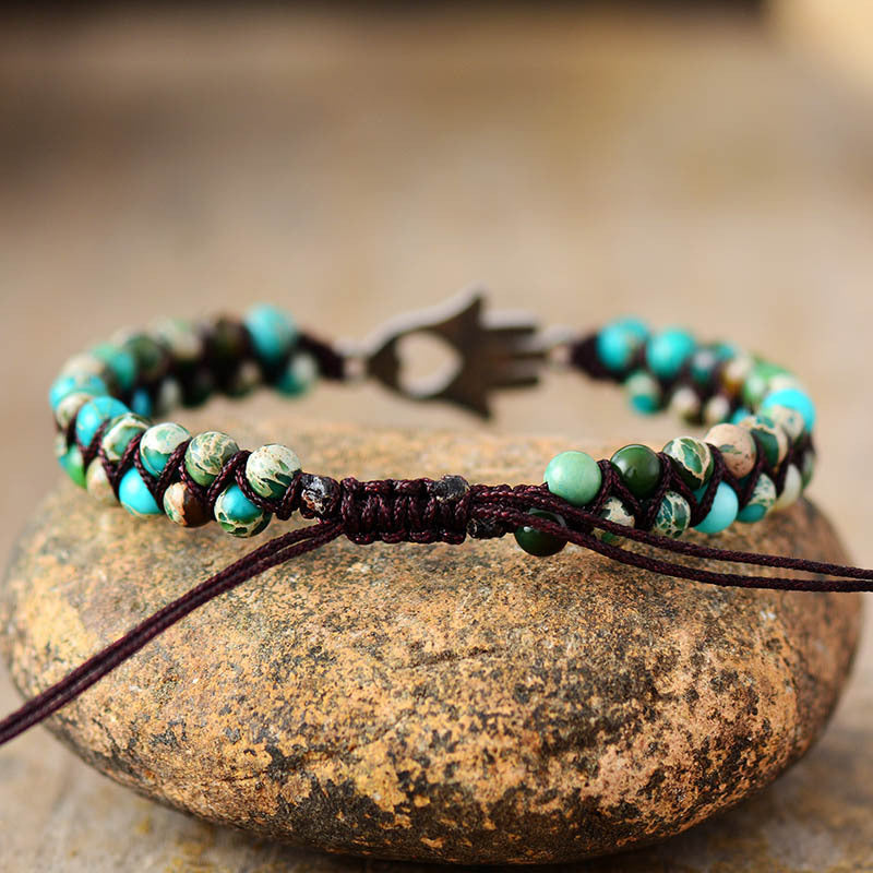 Turquoise Beaded Bracelet - T - 2 COLORS -