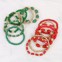 Thumbnail for Riah Fashion -  - Multibead Stackable Bracelet - 7 COLORS -