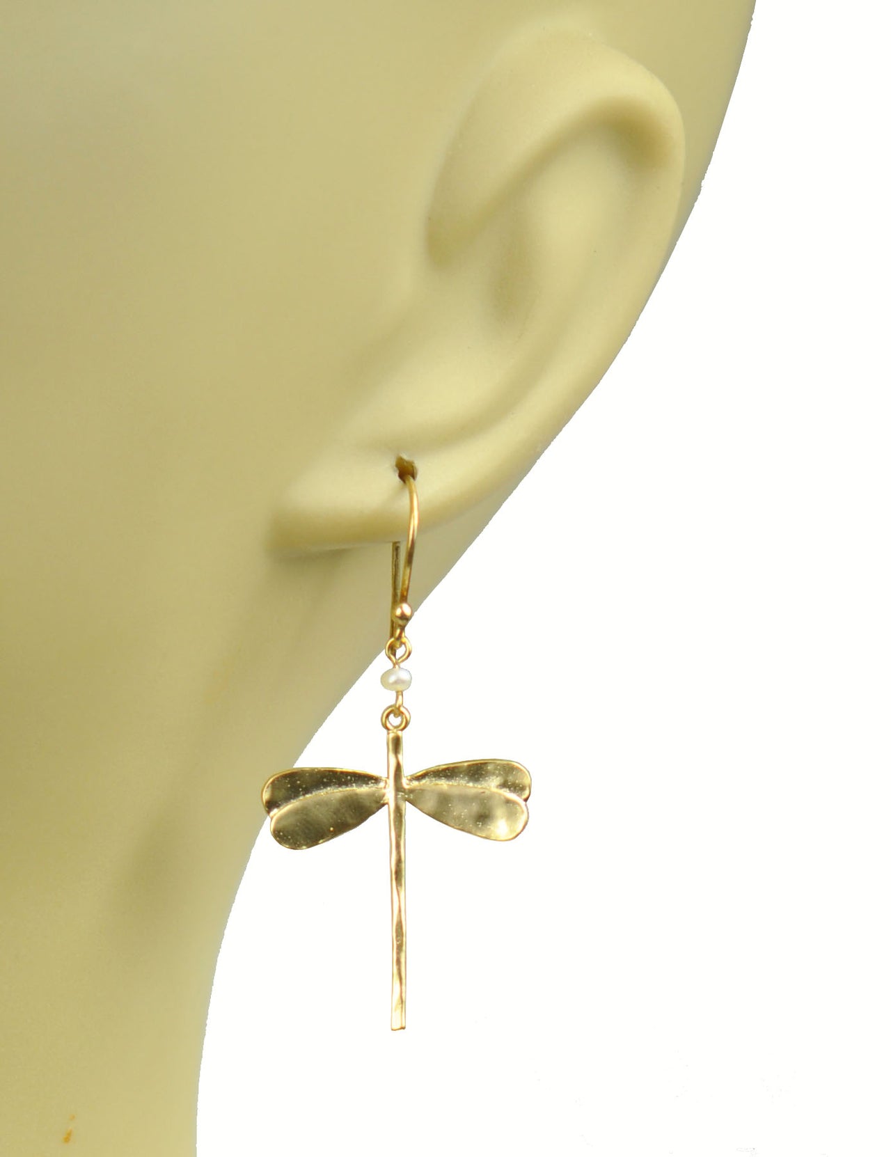 Gena Myint - Dragonfly Pearl Earrings -