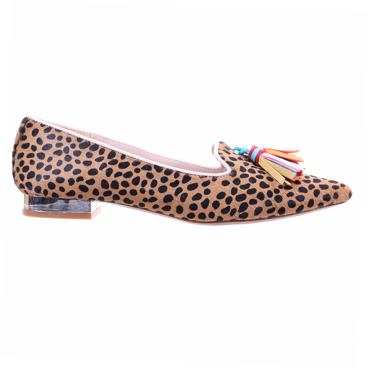 Leopard Print Pointed Toe Ballerina